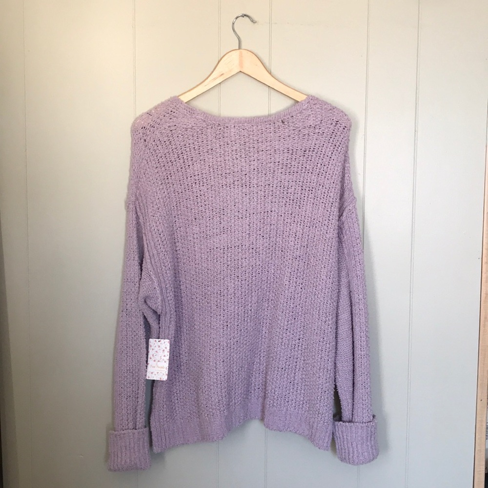 Free People Spring V-neck Knit Sweater - Picture 8 of 8